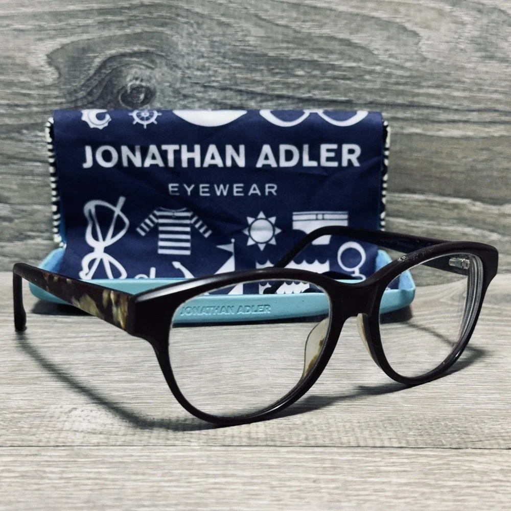 Jonathan Adler JA310 UF Eyeglass Frames Womens 53-17-140 Burgundy‎ Tortoise